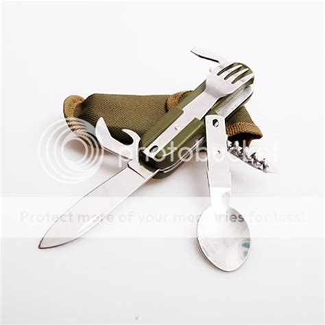 HOT Camping Multi-Tool Essential Eating Utensils Food Multi-function ...