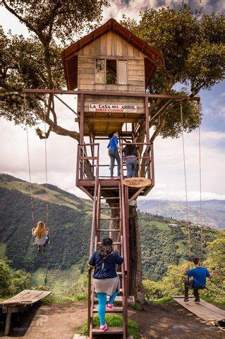 La Casa Del Arbol Tree House With Giant Swing In Banos Ecuador