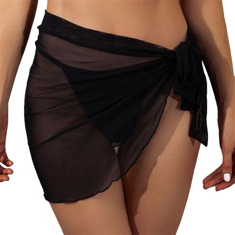 Lowprofile Women S Swimsuit Cover Up Piece Sheer Wrap Knot Skirt Without Bikini Beach Wrap
