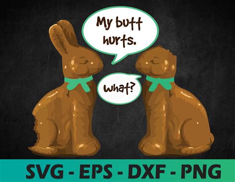 Easter Bunny Cartoon My Butt Hurts