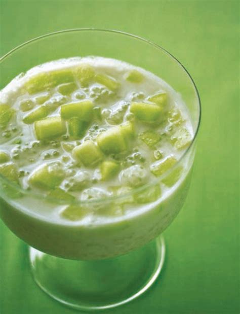 Tapioca pearls with sweet coconut and honeydew recipe - Healthy Recipe