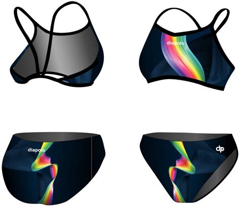 Vékony pántos bikini Rainbow Smoke Diapolo