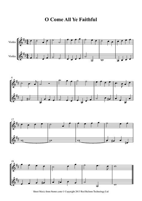 Come All Ye Faithful Sheet Music
