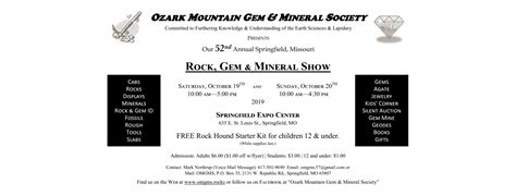 2019 Springfield Rock Gem And Mineral Show Springfield Expo
