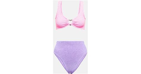 Hunza G Jessica Bikini In Purple Lyst Uk