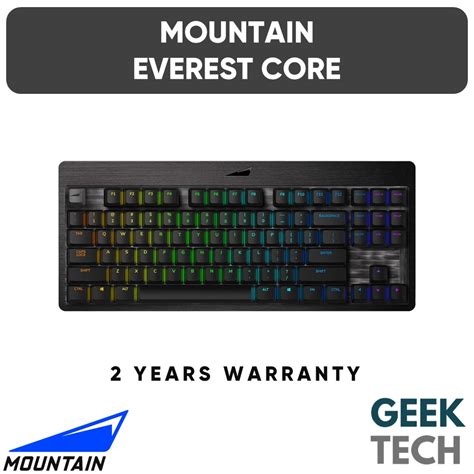 MOUNTAIN Everest Core TKL Tenkeyless RGB Mechanical Keyboard 3 Pin Hot Swappable Switch