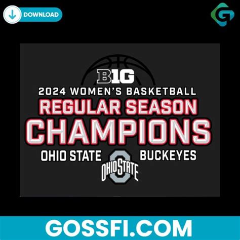 Ohio State Womens Basketball 2024 Big Ten Regular Season Champions Svg