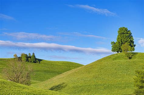 Hills Slope Grass Clouds Sky HD Wallpaper Peakpx