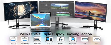 USB C Docking Station 2 HDMI, WAVLINK Docking Station USB C mit 4K60Hz ...