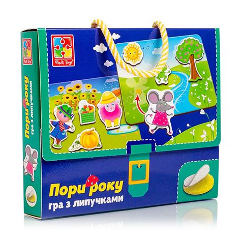 Игра с липучками Vladi Toys Времена года, на украинском языке, от 3 лет ...