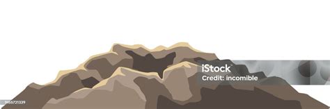 ilustrasi gunung  bukit lereng tanah berbatu ilustrasi stok