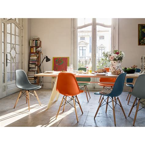 Buy The Vitra DSW Eames Plastic Side Chair Golden Maple Base At Nest