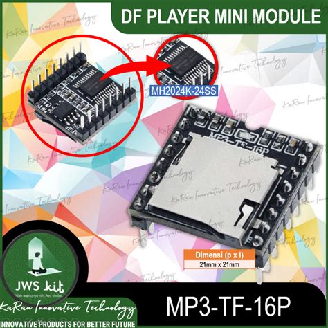 Jual DFPLAYER Mini MP3 TF 16P Module DF Player MP3 Arduino ESP32