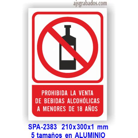 Prohibida La Venta De Bebidas Alcoh Licas A Menores Placa Aluminio