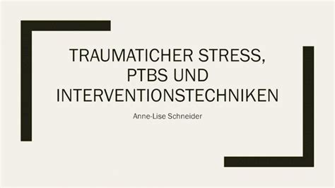 Pdf Traumaticher Stress Ptbs Und Stress Kennzeichnet Ein