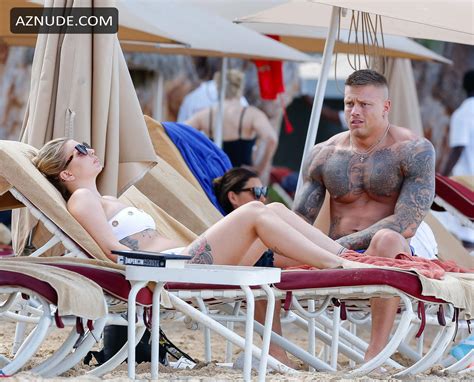 Olivia Buckland Sexy In A Tiny White Bikini While On Holiday In Barbados With Her Husband Alex