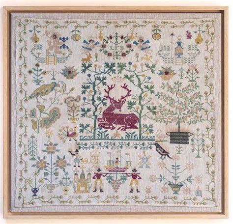 Lfb A Red Deer Sampler By Modern Folk Embroidery Counted Cross