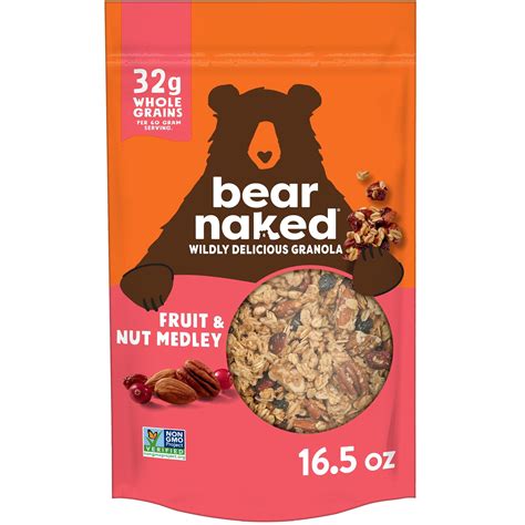 Bear Naked Granola Cereal Whole Grain Granola Breakfast Snacks Fruit And Nut Medley Oz