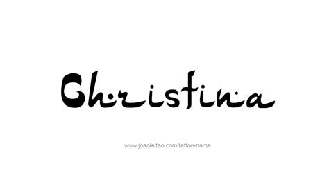 Christina Name Tattoo Designs