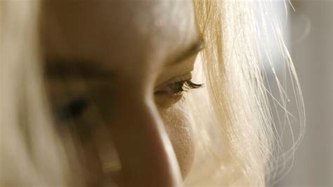 Premium Photo Beautiful Blonde Woman Face Close Up Action Closeup Of The Face Of A Beautiful