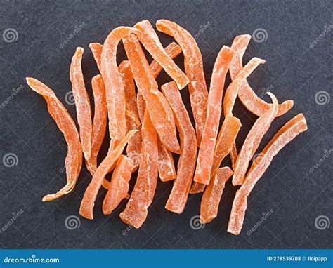 Crystallized Candied Papaya Stock Photo Image Of Exotic Dehydrated