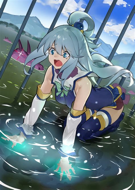 Safebooru 1girl Absurdres Aqua Konosuba Bangs Bare Shoulders Beads