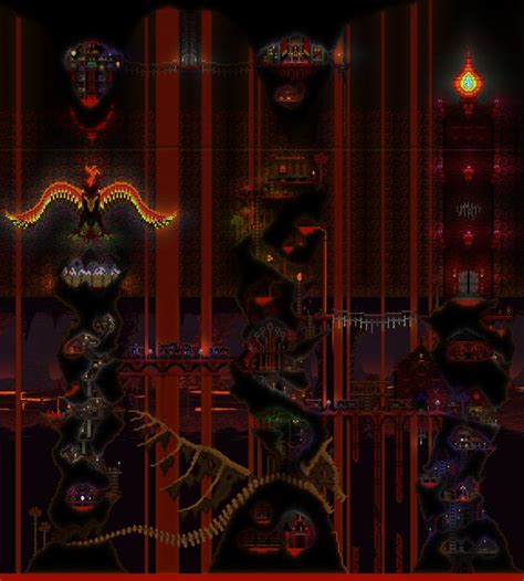completed underworld fortress terraria terraria house ideas