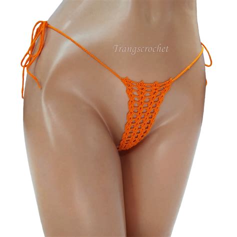 Handmade Crochet Micro Thong Bikini Set Extreme Micro See Etsy