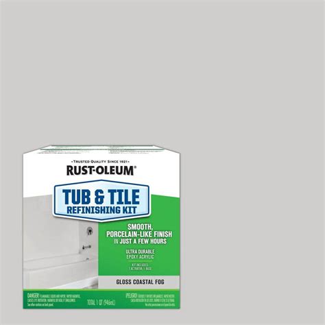 Rust Oleum Specialty Qt Gloss Coastal Fog Tub And Tile Refinishing