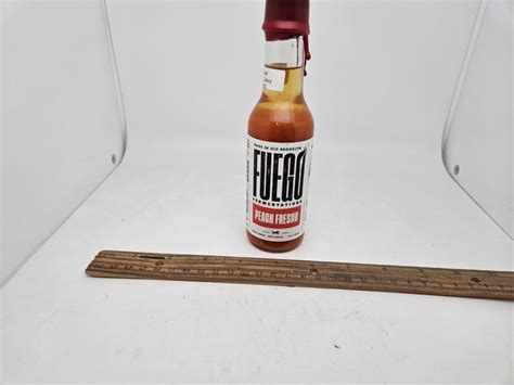 Fuego Peach Fresno Hot Sauce By Fuego Fermentations