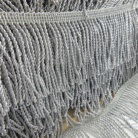 Silver Metallic Twist Fringe 3 Tinsel Trading