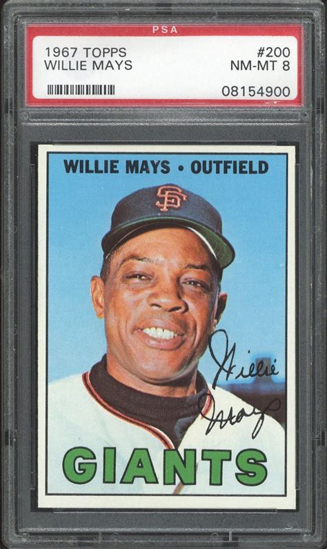 Willie Mays 1967 Topps 200 Base Psa 8 Price Guide Sports Card Investor