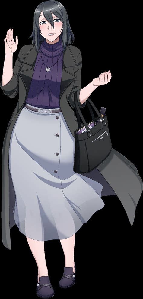 An Anime Character Holding A Handbag In Her Right Hand And Waving To