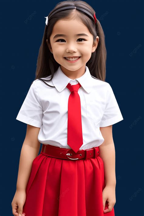 Menina Sorridente Vestindo Uniforme Escolar Png Garotinha Sorridente