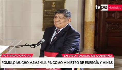 Ingeniero R Mulo Mucho Mamani Jura Como Ministro De Energ A Y Minas