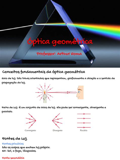 O Que É Optica Geometrica - Fundamentos da Óptica Geométrica | PDF | Ótica | Luz