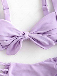 ZAFUL Pleated Braided Strappy Bikini Swimsuit In LAVENDER BLUE ZAFUL 2024