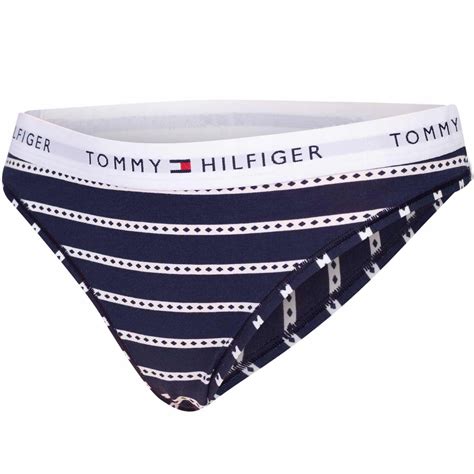 Tommy Hilfiger Bikini Damskie Majtki P Bikini Print Granatowe R L