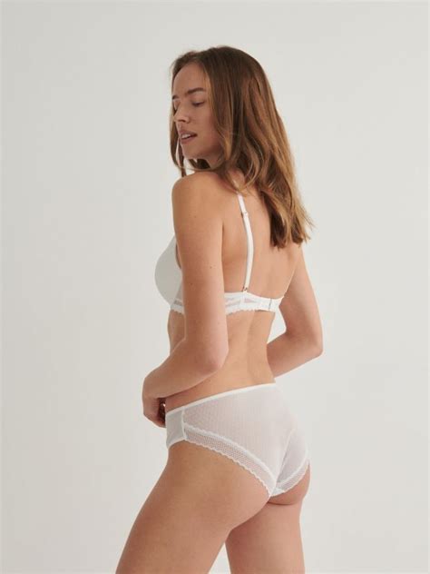 Majtki typu bikini 2 pack Kolor złamana biel RESERVED 7169V 01X