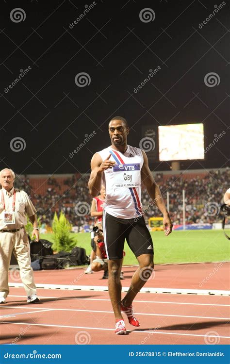 Tyson Gay Mens 100m World Athletics Final 2009 Editorial Image Image Of Gold Olympics 25678815