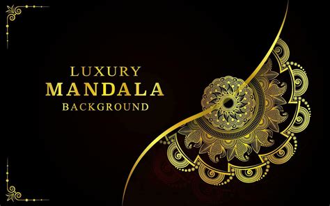 Luxury Mandala Background Design With Golden Colour Decorative Element