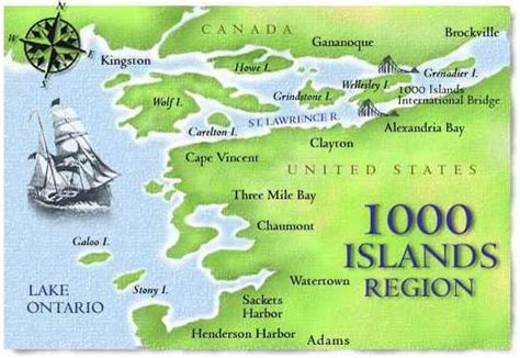 Thousand Islands New York Map | Time Zones Map