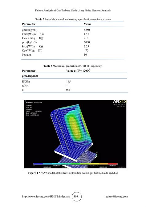 Failure Analysis Of Gas Turbine Blade Using Finite Element Analysis