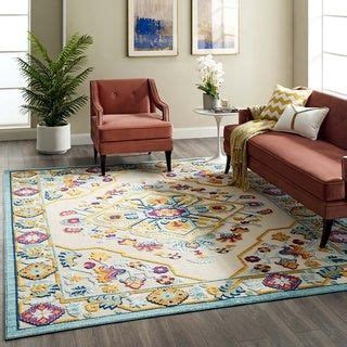 Reflect Freesia Distressed Vintage Floral Persian Medallion Indoor And