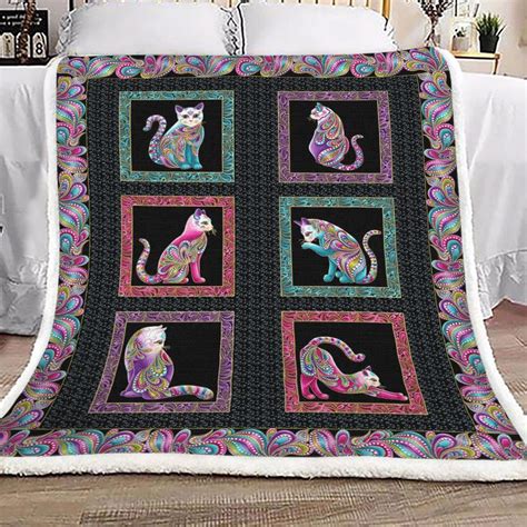 cat sherpa fleece blanket design trend