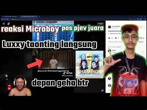 Microboy Ngakak Liat Luxxy Taonting Langsung Di Depan Geha Btr Pjev