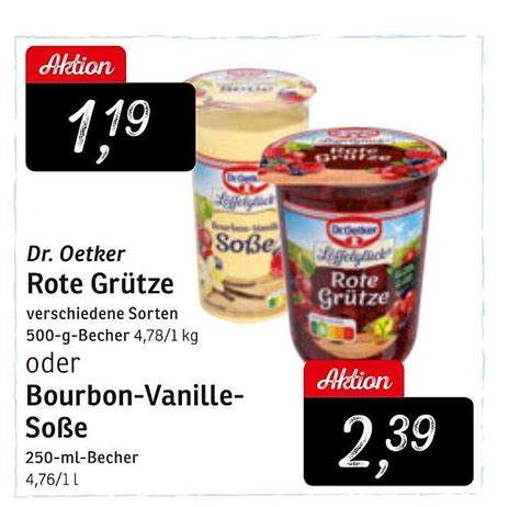 Dr Oetker Rote Grütze Oder Bourbon vanille soße Angebot bei KONSUM