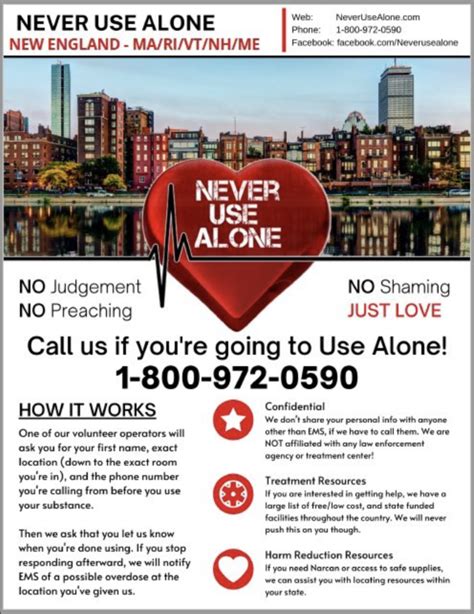 "Never Use Alone": Free 24-Hour Hotline Expands Across New England