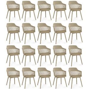 Kit Cadeiras De Jantar Estofada Marcela Nude Escuro Leroy Merlin