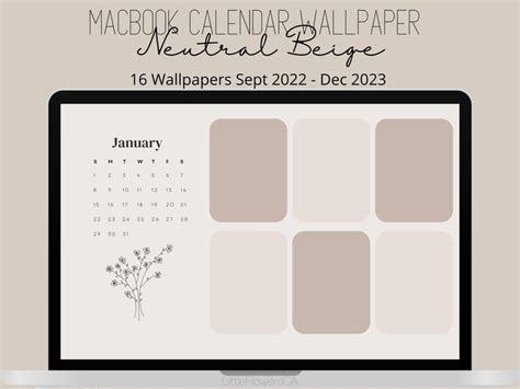 The Macbook Calendar Wallpaper Is Displayed On Top Of A Desktop